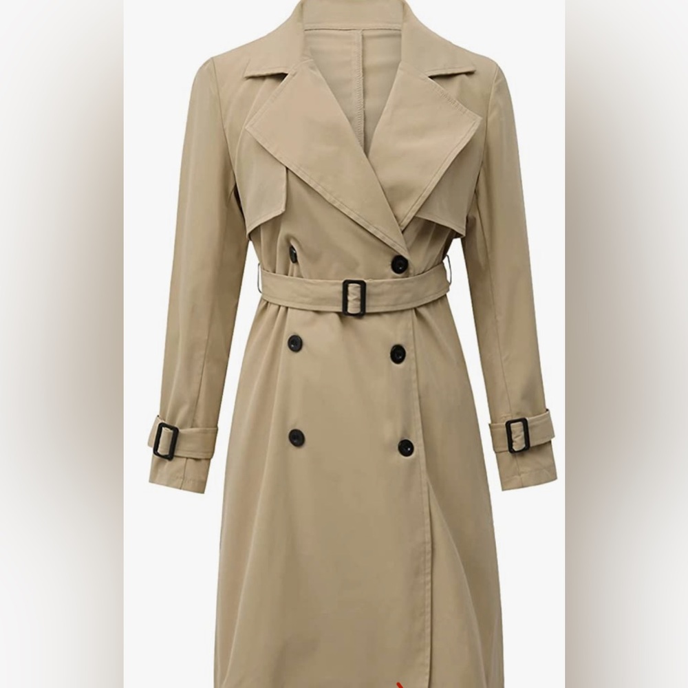 Double Breasted Belted Trench Coat